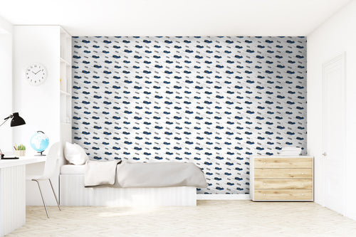 Sanders & Sanders behang race auto's blauw - 50 x 900 cm - 935355