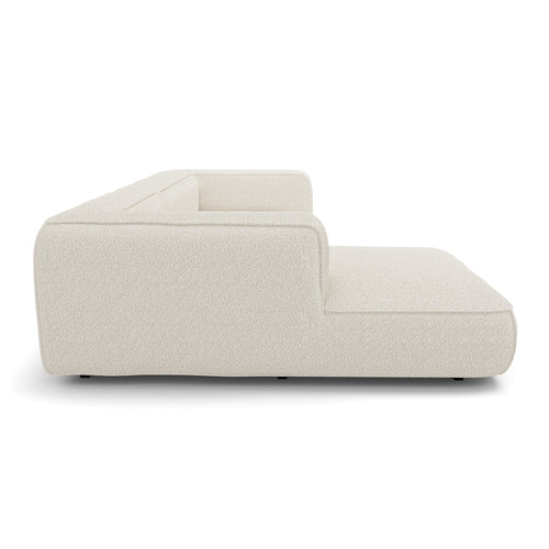 Premium Interiors - Linkerhoekbank SOFIA - bouclette crème 255cm
