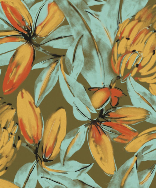 Masureel behang natuurmotief oranje - 53 cm x 10.05 m - 630573 - vtwonen shop