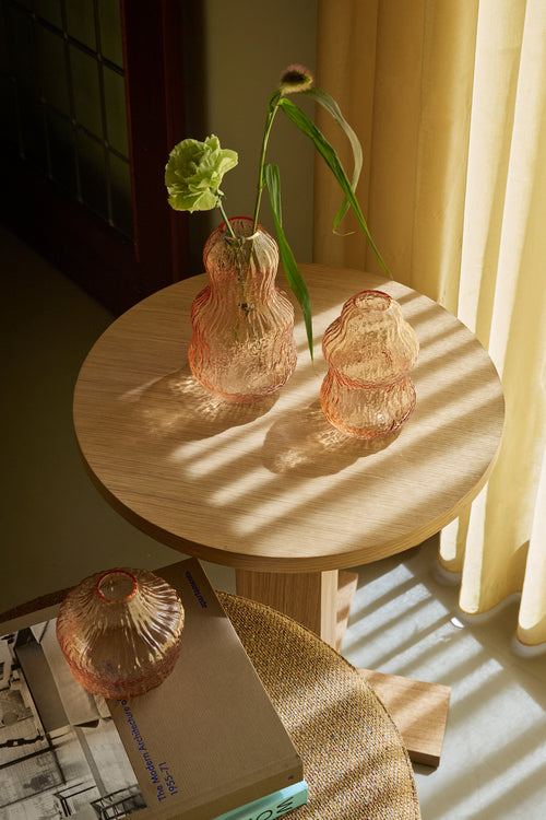 Hübsch vazen Fuyu - glas - ø11xh20cm/ø10xh15/ø11xh10cm
