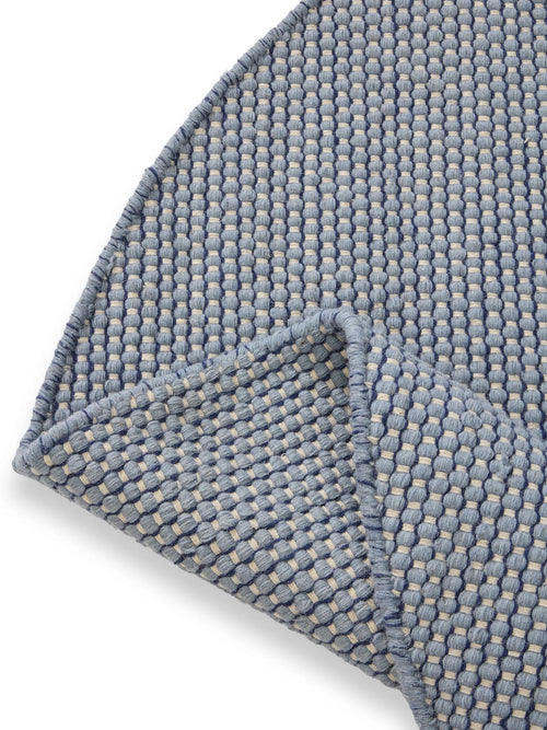 benuta wollen vloerkleed Rocco - blauw - ø 150 cm