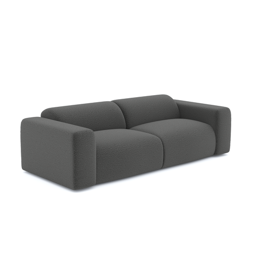 Sia Home - 3-zitsbanken MYRA - Bouclette stof - Grafiet grijs - 205cm - vtwonen shop