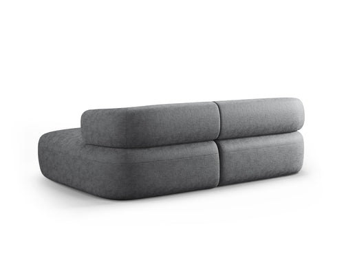Micadoni rechter hoekbank Jenny 5-zits, chenille donkergrijs - 145x200x73cm