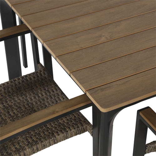 Lesli Living tuintafel Arezzo - zwart - 90x90x74cm