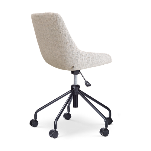 Nolon Nout-Isa Bureaustoel Beige Gemêleerd - Stof - Zwart Onderstel - vtwonen shop