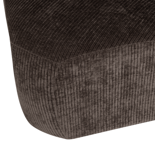 WOOOD eetbank hoek met rugleuning Mojo Base - Rib - Bruin - 83x80x80