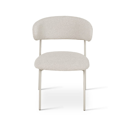 Furnhouse eetkamerstoel Diana - Beige - Stof (Bouclé) - Set van 2