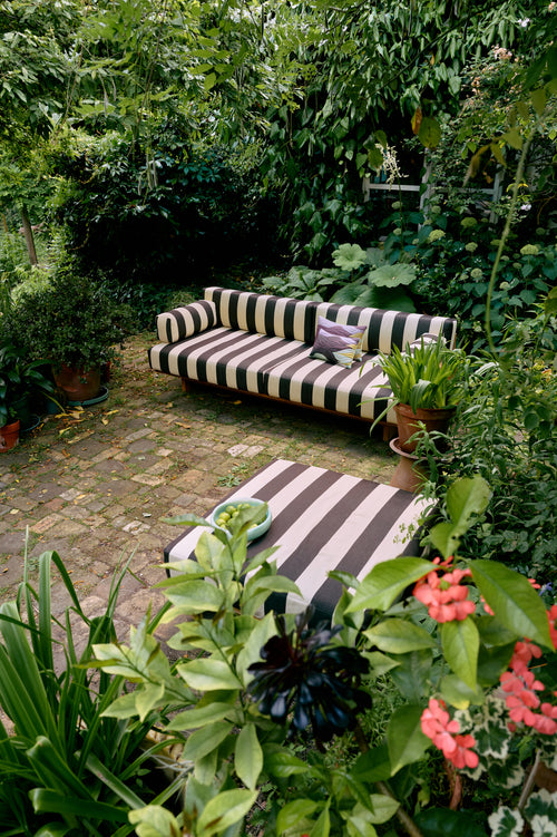 HKLIVING Outdoor hocker teak – stracciatella - vtwonen shop