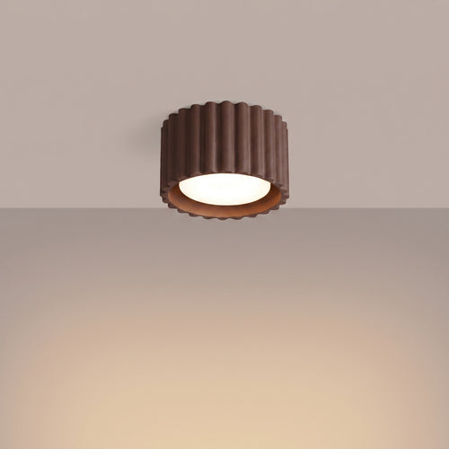 Sollux Lighting Plafondlamp AURA 1 bruin Gx53 - 10x10x6cm
