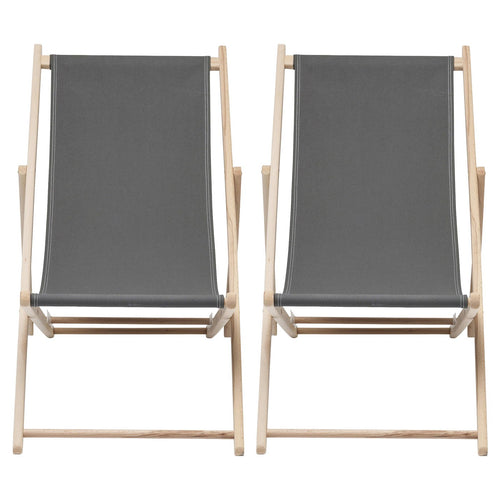 Kare Design Ligstoelen Easy Summer grijs 2/set - vtwonen shop