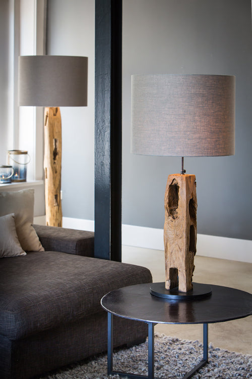 Light & Living vloerlamp  - bruin - 35x35x144 cm