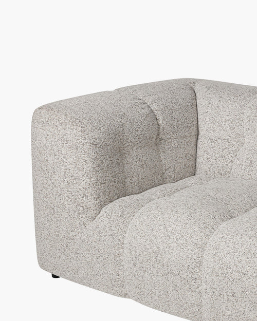 noo.ma Bolbi 2-zits bank - Clay Grey Mélange, pluche ontwerp