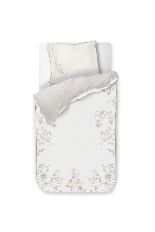 Pip Studio dekbedovertrek Campo de Flores - 140x200/220 cm - gebroken wit - vtwonen shop