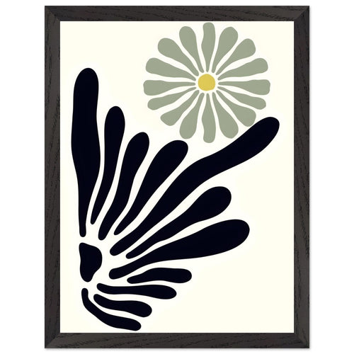 Artfulprints Poster met Lijst Matisse – Floral symphony   - 30x40 cm - Zwart