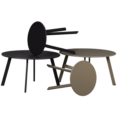 WOOOD bijzettafel tuin Fer - Metaal - Zwart - 40xØ70