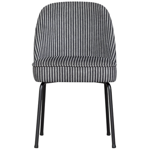 WOOOD eetkamerstoelen Vogue - Polyester - Zwart/Grijs - Set van 6