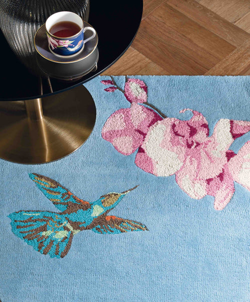 Laagpolig vloerkleed Wedgwood Hummingbird Blue 37808 200x280 cm - vtwonen shop