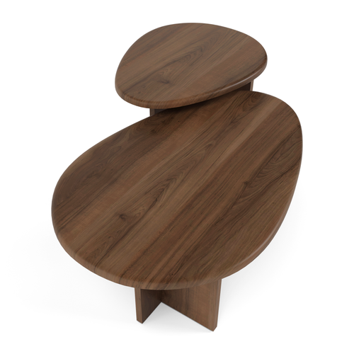 Sia Home - SALONTAFELS CEDRA - Multiplex - Walnoot - 75cm