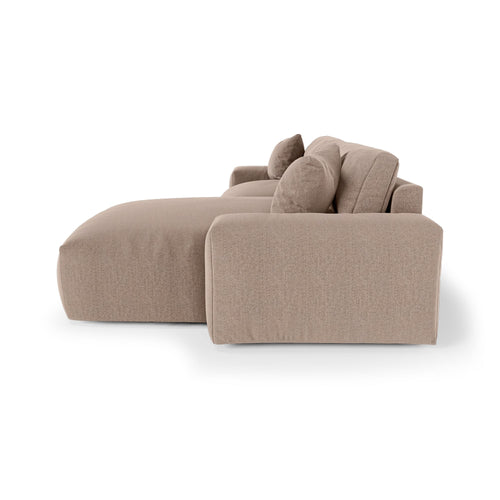 Premium Interiors - Rechthoekige hoekbank CHEER - zacht aanvoelende geweven stof  mol 312cm