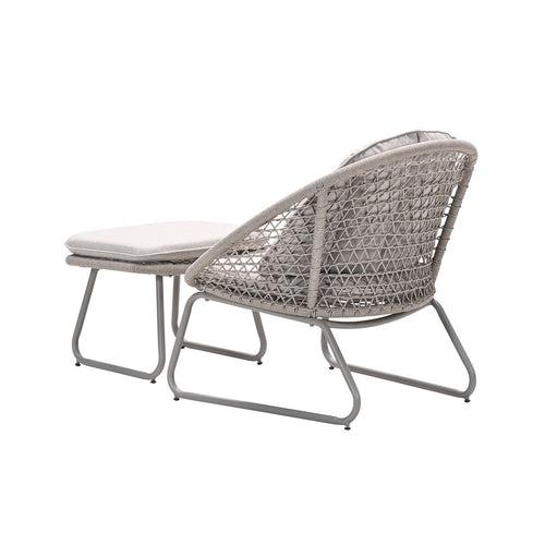 Garden Impressions loungestoel Roswell taupe incl. voetenbank - vtwonen shop