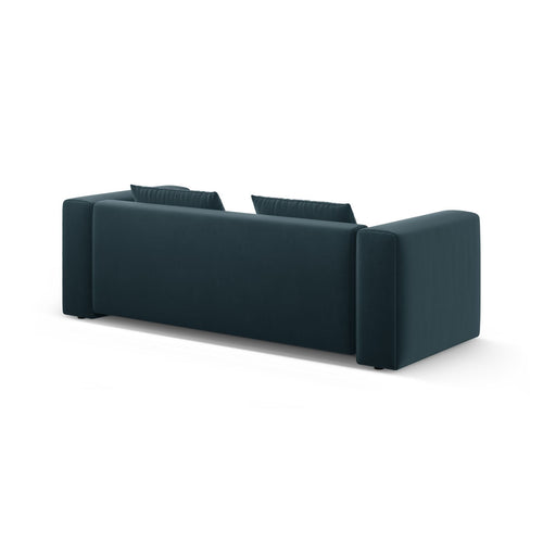 Cosmopolitan Design - Slaapbank met opbergdoos Verona 3-zits, flueel pastelblauw - 98x252x85cm