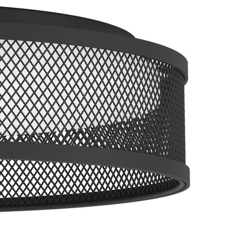 EGLO plafondlamp Luppineria - led - ø 38,5 cm - zwart/wit - staal