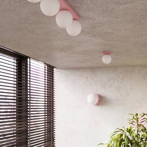 Sollux Lighting Wandlamp YOLI 1 roze met schakelaar - 12x14x12cm