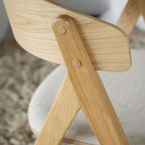 Rowico Home Waterton Houten Eetkamerstoel Naturel - Beige Zitting - vtwonen shop