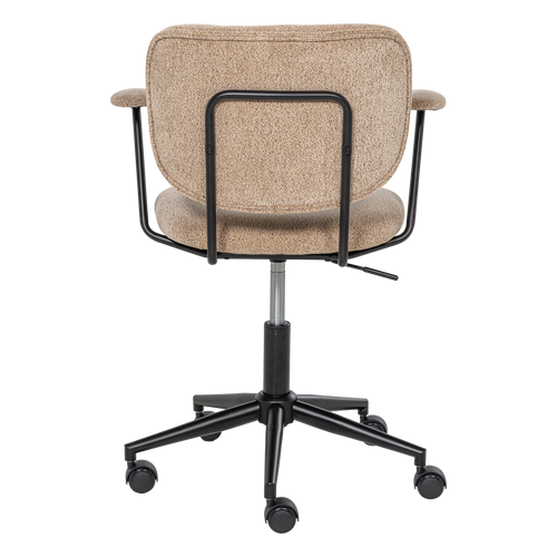 WOOOD bureaustoel met armleuning zand Brint - Set Van 2 - 87x62x63