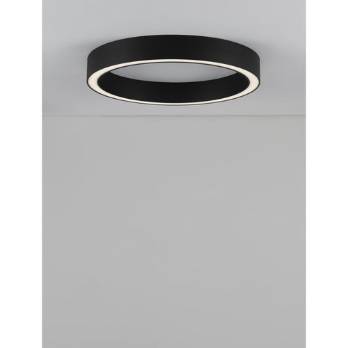 Nova Luce STING Geïntegreerde LED-plafondlamp, halfverzonken, zandkleurig zwart, Triac dimbaar, 40W, 2153lm, 3000K