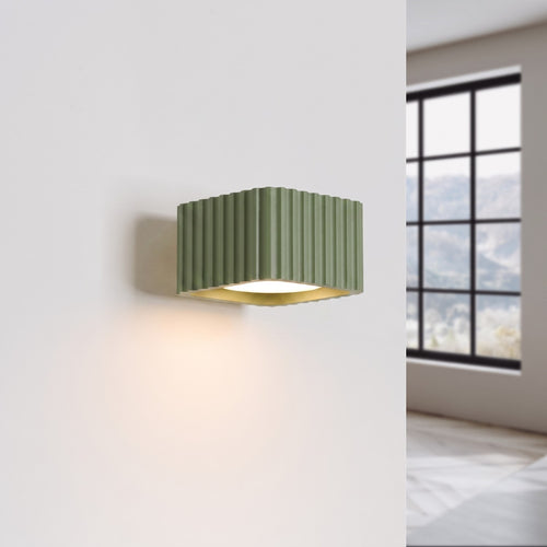 Sollux Lighting Wandlamp RIFF olijfgroen Gx53 - 10x12x6cm
