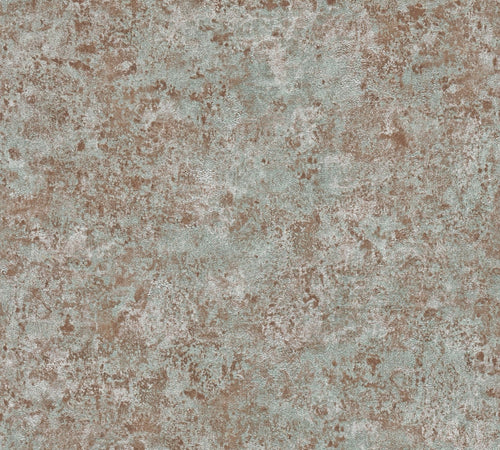 Livingwalls behang stenen muur bruin, groen en zilver - 53 cm x 10.05 m - AS-391101 - vtwonen shop