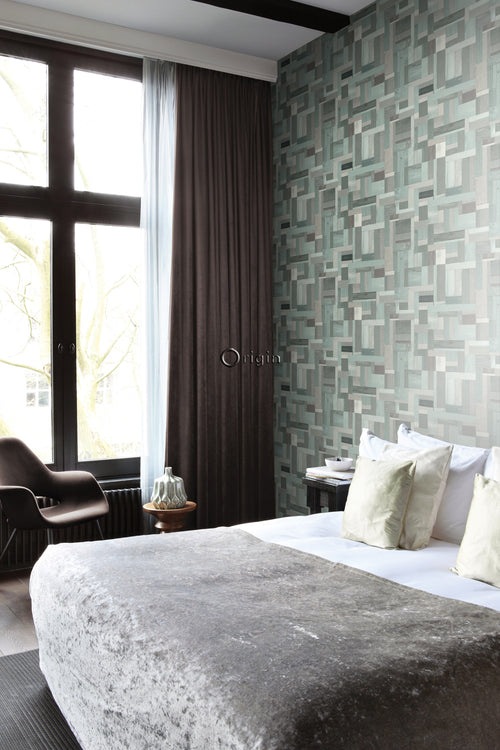 Origin Wallcoverings behang sloophout motief vergrijsd groen - 53 cm x 10,05 m - 337225 - vtwonen shop