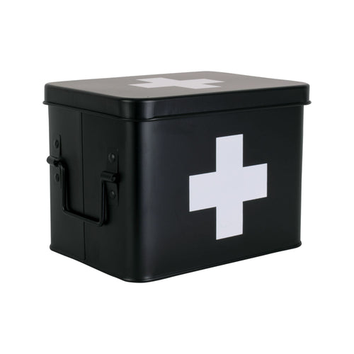 Present Time badkameraccessoire Medicine Box - zwart - 16x15.5x21.5cm - vtwonen shop