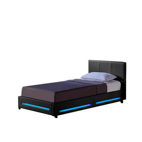 Home Deluxe LED bed ASTEROID donkergrijs 90 x 200 cm - vtwonen shop