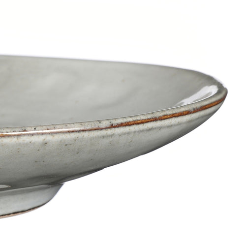 Mica Decorations Tabo Ovaal Bord - L36 x B22 x H5 cm - Grijs