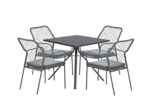 5-delige tuinset Dido stoel mosgroen -Rimini tafel- Garden Impressions