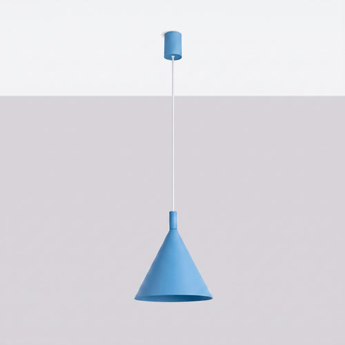 Sollux Lighting Hanglamp NOX 25 lichtblauw - 24,5x24,5x140cm