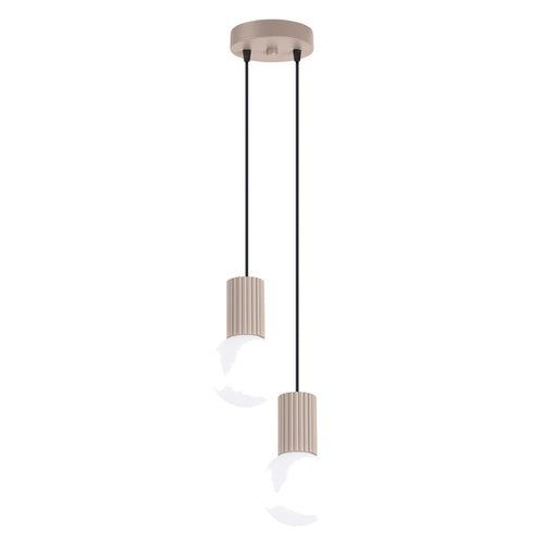 Sollux Lighting Hanglamp HALO 2P taupe - 15x15x120cm