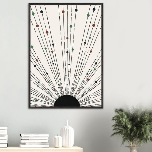 Artfulprints Poster met Lijst Boho wall art - Boho arches II   - A4 21x29.7 cm - Meerkleurig
