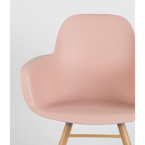 Zuiver Albert Kuip Eetkamerstoelen met armleuning Roze - Set van 2 - vtwonen shop