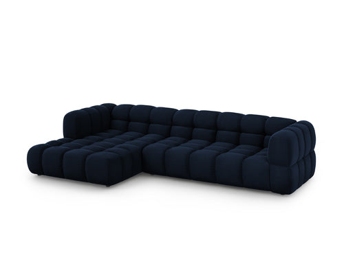 Cosmopolitan Design Modulaire hoekbank links Sky 4-zits, flueel, koningsblauw - 162x300x70cm