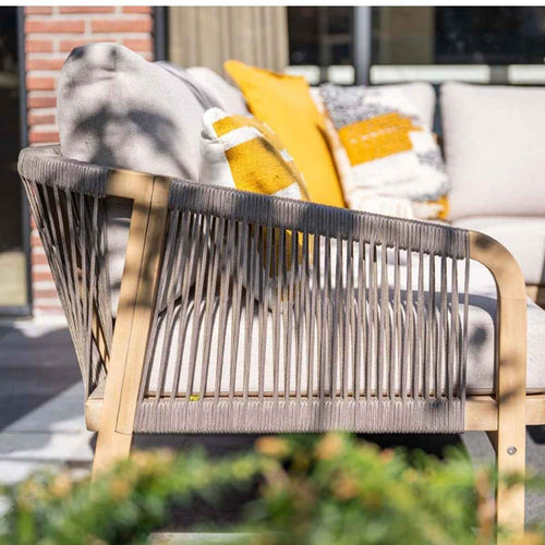 Garden Impressions lounge dining set Alora grey sand - 3-delig links