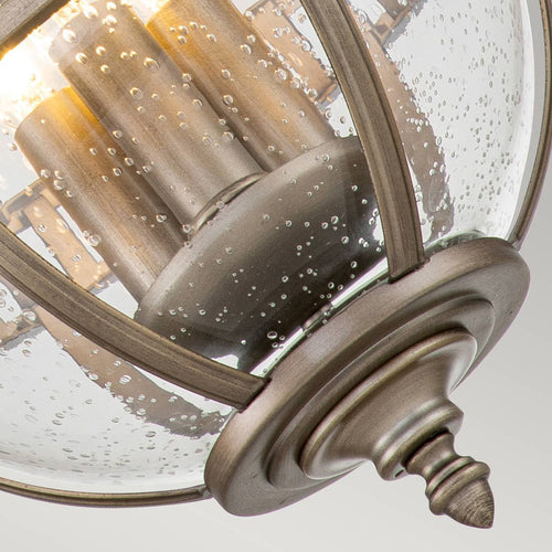 Elstead Halleron Halleron kettinglantaarn, hanglamp voor buiten, geborsteld brons, IP44