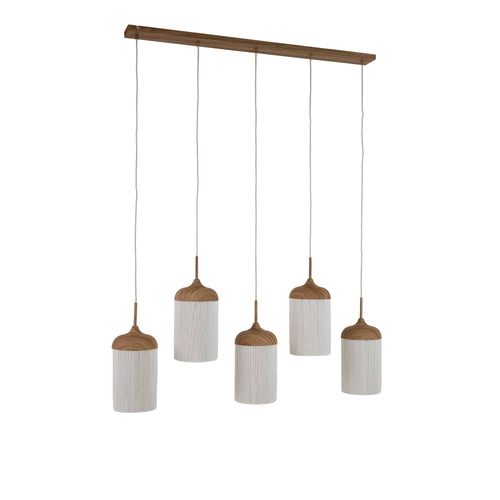 Light & Living hanglamp Dania - bruin - 117x10x27cm