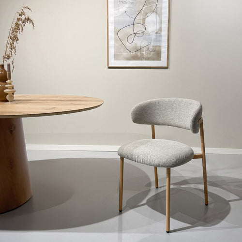 Livingfurn eetkamerstoel Micah - beige - set van 2 - 58x54.4x78 - vtwonen shop