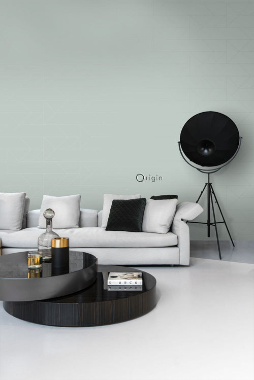 Origin Wallcoverings behang grafische lijnen celadon groen - 0,53 x 10,05 m - 347722 - vtwonen shop