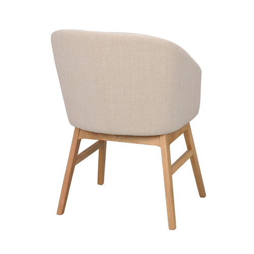 Rowico Home Windham Eetkamerstoel Beige - Armleuning - Naturel Eiken