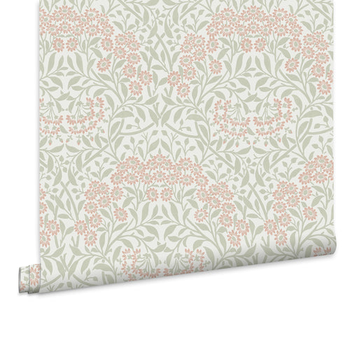 William Morris at Home Vliesbehang - Michaelmas Daisy Peony & Sage
