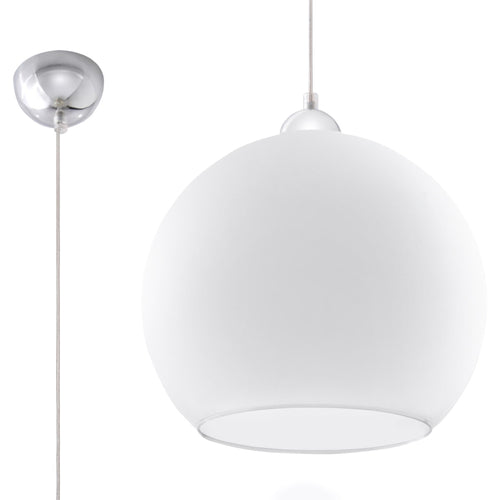 Sollux Lighting Hanglamp BALL wit - 30x30x120cm